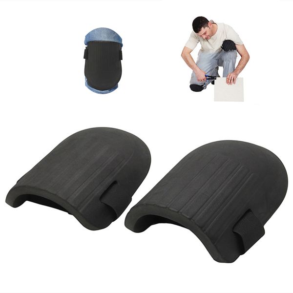 

1 pair knee pad work flexible soft foam padding workplace safety self protection for gardening cleaning protective sport kneepad, Black;gray