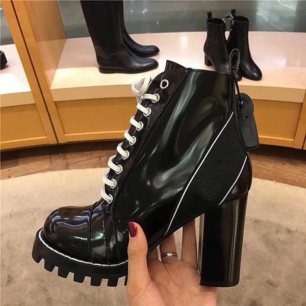 

2018 fashionable autumn temperament women short boots high-grade genuine leather fashion designer banded ladies great shoes, Black