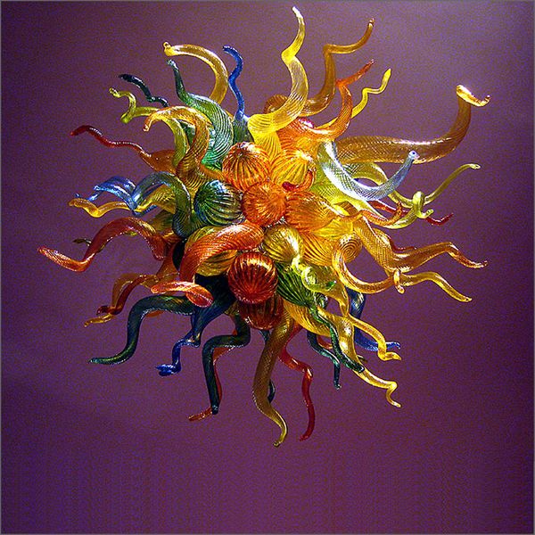 

customer made chihuly style blown glass chandelier modern crystal led ac tiffany style 100% mouth blown glass with 110v-240v led bulbs
