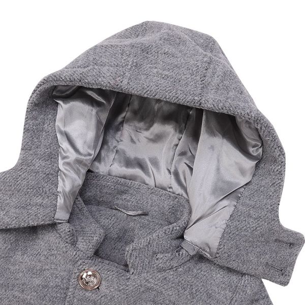 

children's warm woolen coat children coats new winter boys thick casual outerwear kids clothing 1-5y, White
