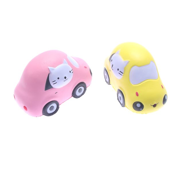 

1pc squishy cat compact car soft slow rising stretchy squeeze kid toy relieve stress hand grips muscle power training