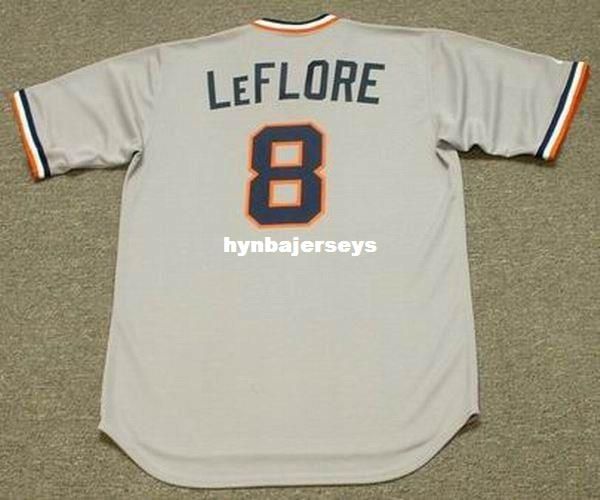 

custom ron leflore detroit stitched 1976 throwbacks away baseball jersey retro mens jerseys shirt, Blue;black