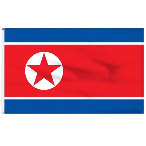 Flags Bandeira nacional 90x150cm Coréia do Norte 3x5 ft personalizado PRK KP NK norte-coreano da bandeira País de República Popular Democrática da Coreia