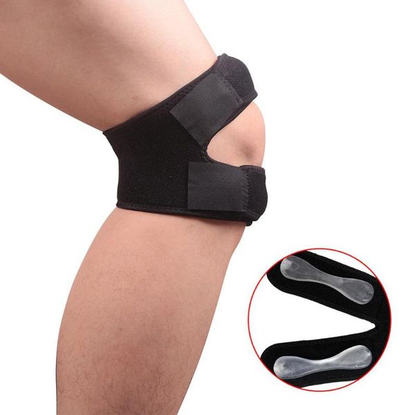 

mounchain patella protector sport kneecap strap knee support patella tendon brace stabilizer, Black;gray
