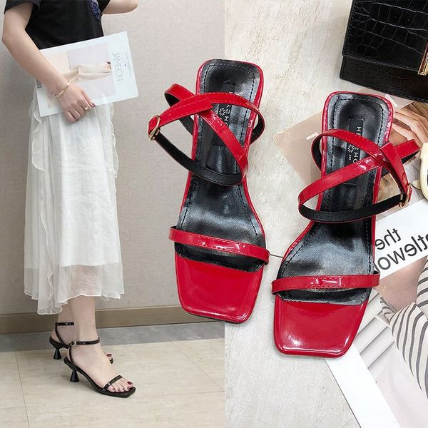 

comfort shoes for women beige heeled sandals summer heels all-match buckle strap 2020 women's open toe comfort block black