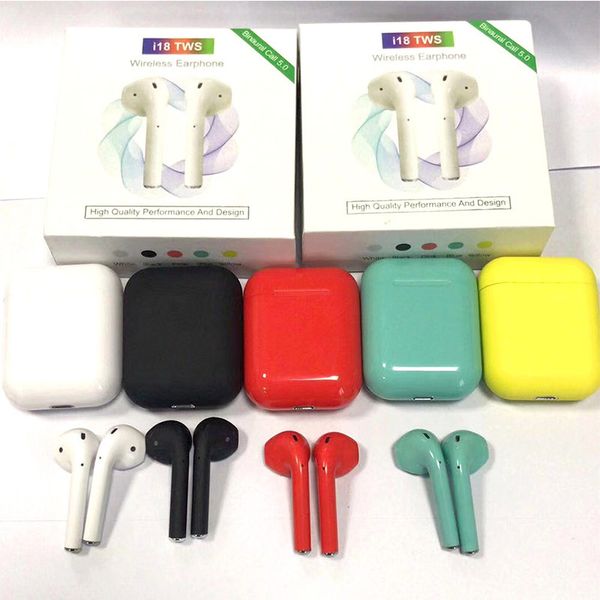 

i18 TWS Bluetooth 5.0 Earphone Sports True Wireless Earbuds Touch Earphones headset Magnetic Charging Box PK i10 i12 i13 TWS 100% test