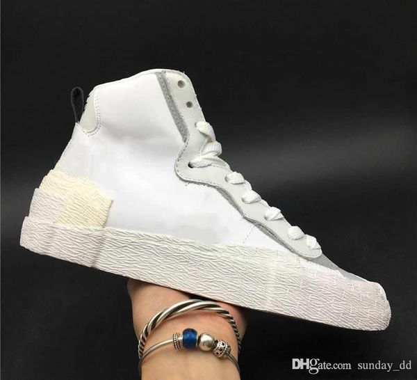 

release authentic sacai x blazer mid black white men women running shoes skate avant-garde trailblazers sports sneakers bv0062-002