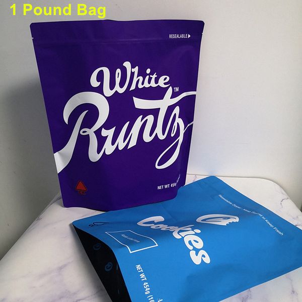 

новые куки 1 фунт сумка 16oz белого runtz запах proof упаковка мешок печенье pound пакет 420 сухой трава цветов