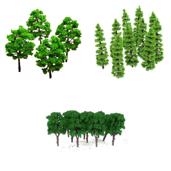 

30pcs architecture scenery model trees train railroad landscape ho n scale