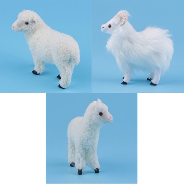 

set of 3 lovely lamb soft plush cute adorable animal shape kids doll house ornaments