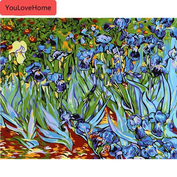 

картина маслом по номерам цветок абстрактные наборы рисунок холст ручная роспись картины украшения дома искусство diy подарок современный до