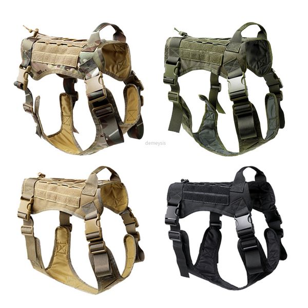 

tactical dog vest hunting dog harness training smalle medium large service dogs clothes, Camo;black