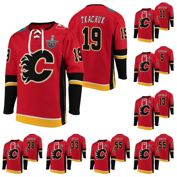 

calgary flames 2020 stanley cup playoffs 13 johnny gaudreau 19 matthew tkachu 5 mark giordano 28 elias lindholm backlund jersey hoodie, Black;red