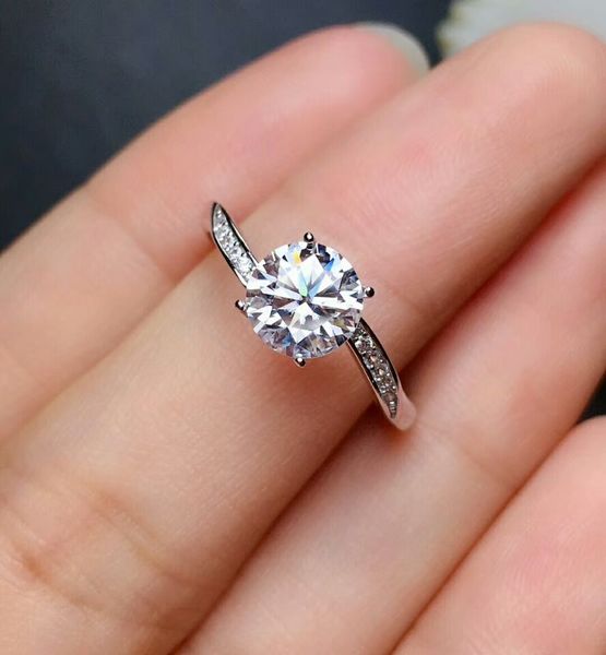 

meibapj vvs1 d color 1/2/ 3 s diamond simple ring for women real 925 sterling silver charm fine wedding jewelry, Golden;silver