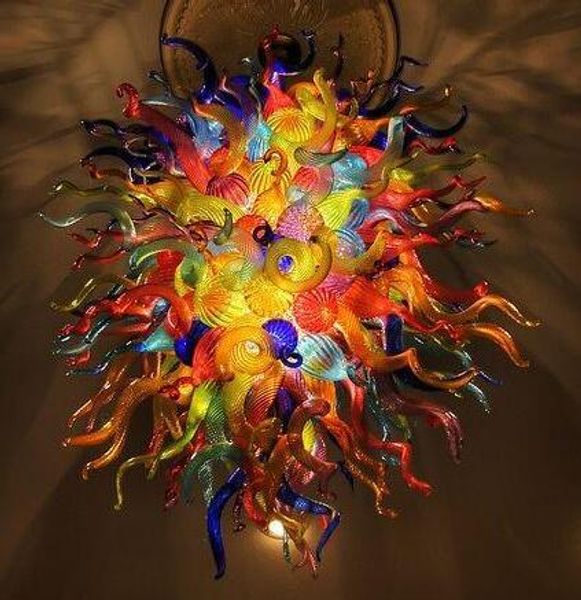 

lamps elegant colorful suspend pendant lights for house decoration led light modern hand blown art glass hanging chandelier