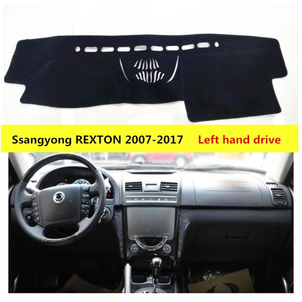 

taijs car dashboard protect cover pad for ssangyong rexton 2007-2017 left hand drive auto dashboard mat rug for ssangyong rexton