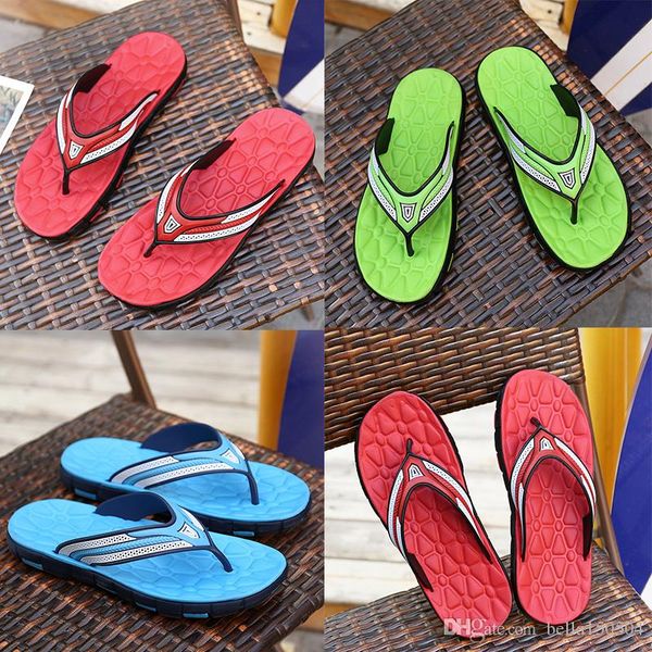 

designer luxury sandals rubber slide sandal slippers green red blue stripe fashion design men classic summer flip flops summer beach sandal, Black