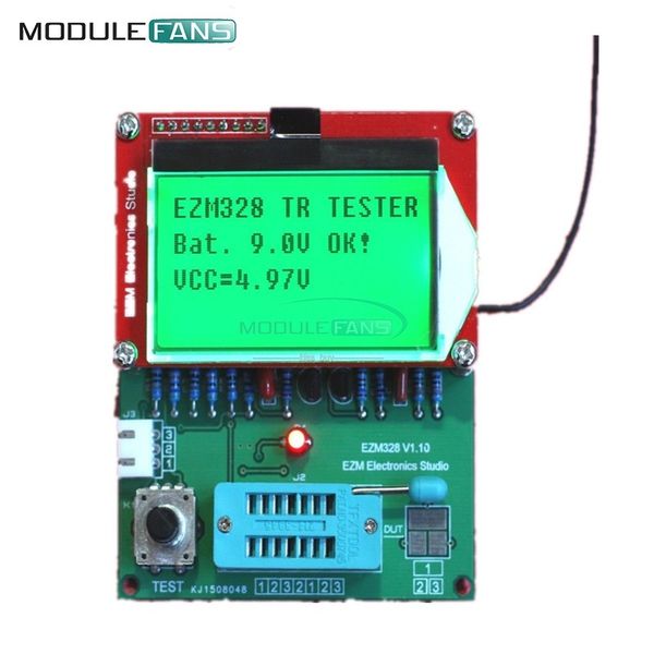 Freeshipping EZM328 GM328R Dijital Combo transistör test cihazı ESR frekans LCR Diyot Kapasitör metre PWM squarer dalga cins