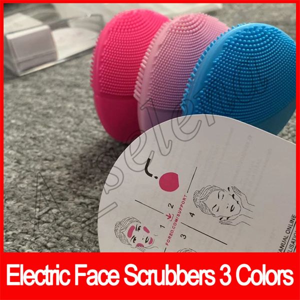 

Electric face crubber clean ing in trument facial clean ing bru h onic clean ing face kin cleaning ilicone waterproof 3 color