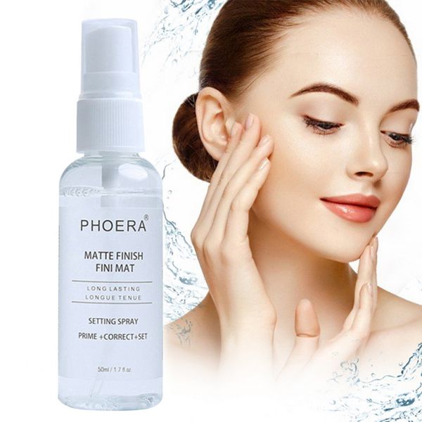 

makeup setting spray matte transparent moisturizing invisable skin prime long lasting longue tenue face prime brand phoera