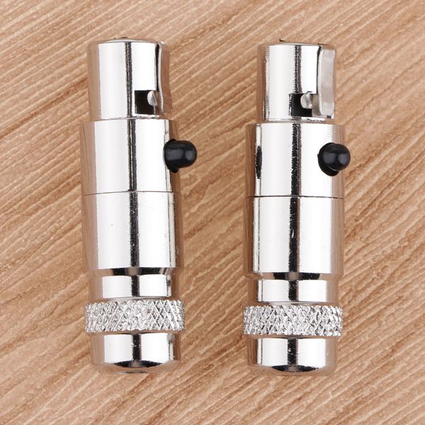 

2 pieces gold plated 5mm mini 5pin xlr female plugs connectors socket set, providing a stable and reliable connection for stereo jack cables