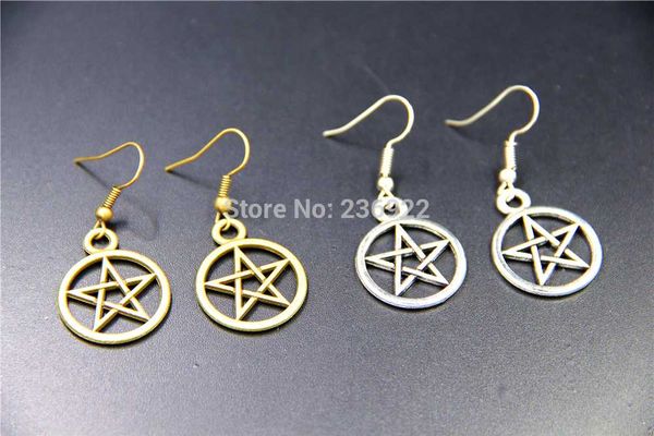 

zrm 20pairs/lot wholesale fashion jewelry vintage charm supernatural dean earrings for women, Silver