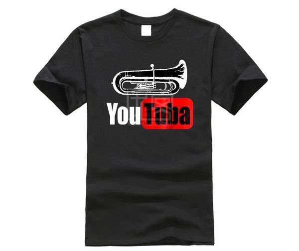 

brand men shirt funny tuba player t shirt marching brass tee, White;black