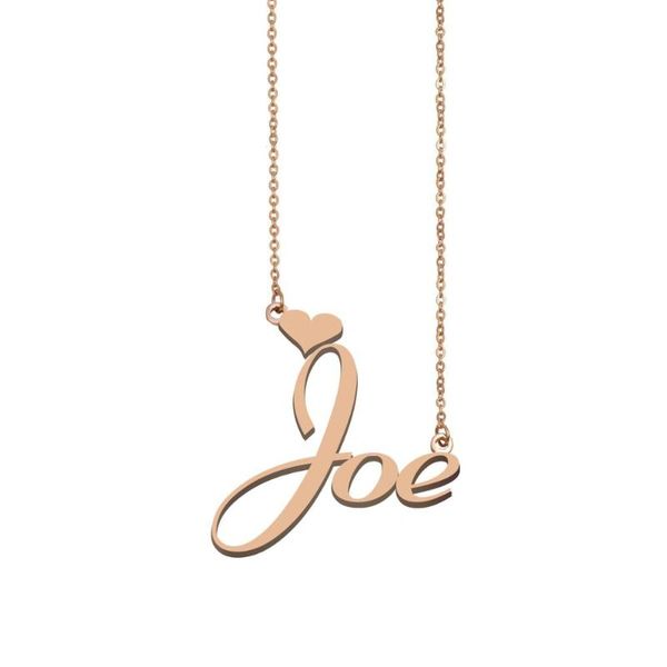 

joe name necklace , custom name necklace for women girls friends birthday wedding christmas mother days gift, Silver