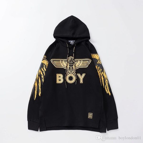 

boy london brand new mens designer hoodies fashion mens designer pullover hoodie men women casual eagle print hoodies jacket, Black