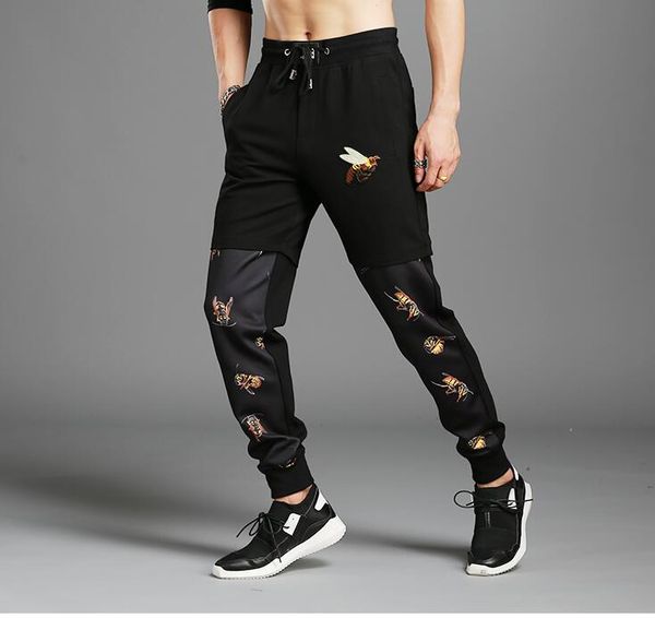 

new autumn trousers and winter fashion casual fashion slim foot pants, Black