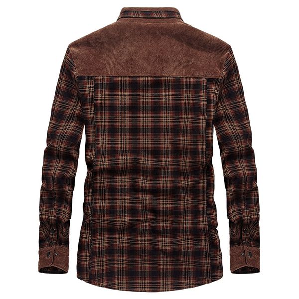 

111% cotton shirt plaid men winter thick warm fleece long sleeves shirt single breasted casual wool jackets military shirt men, White;black