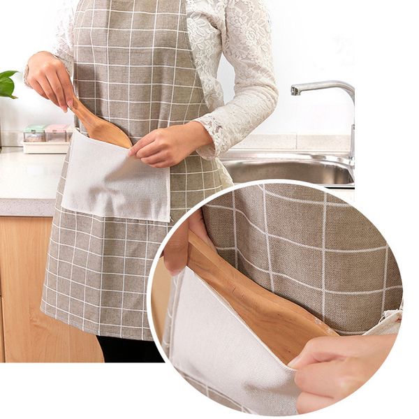 

new fashion clothing overalls cotton linen apron the kitchen bakery baked cotton apron mom helper kichen accessories