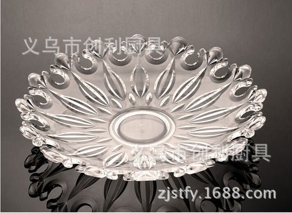 

supplies second gram force transparent color irregular crystal compote k - 0896