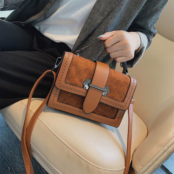 

women's bag fashion single shoulder bag simple oblique small square
