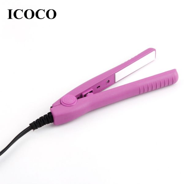 

newmini travel ceramic hair curl straightener flat iron perm splint perm splint perfect touch-ups shorter layers bangs 110v-220v, Black