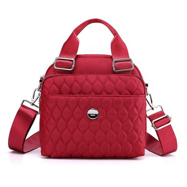 

2019 new fashion women's waterproof nylon brand shoulder bag women's bag ladies casual line number messenger