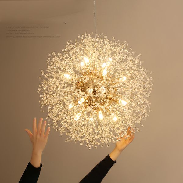 

spark ball led chandelier lighting dandelion chandelier dinning living room bar personality creative art crystal lamps