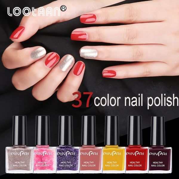 

nail polish lootaan 37 colors quick-drying candy color glitter pearl art varnish water-based manicure lacquer 6ml