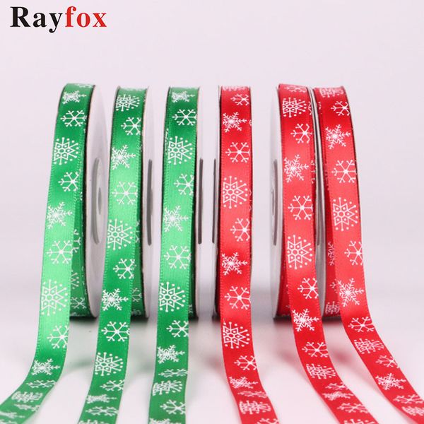 

10 meters/pack 3/8" (10mm) christmas ribbon decoration red/green ornaments christmas gift decoration xmas party decor kids gift