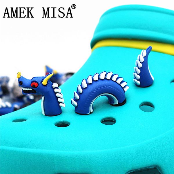 2019 A Set Shoe Decorations Novelty Pvc 3d Dragon Style Garden