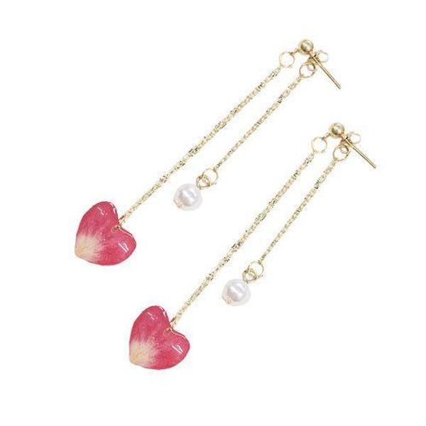 

real сухие цветы серьги способа handmade падения стержня уха серьги для женщин свадебные аксессуары ухо партии подарка ювелирных изделий, Silver