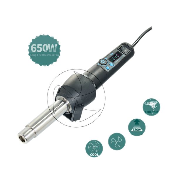 

8858 upgrade led esd portable constant temperature bga rework solder station air adjustable heat gun better saike 8858