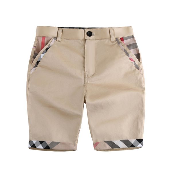 

solid color design boy summer 100% cotton middle pants boy summer short, Black
