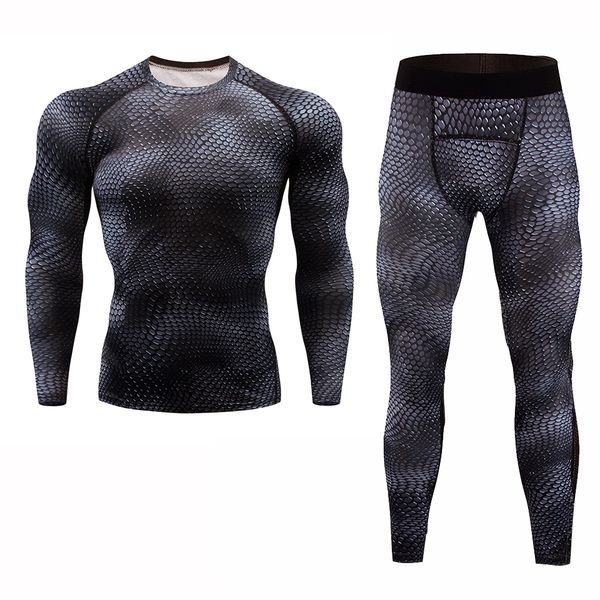 

men running sport compression t shirt pants workout jogging tracksuit sets male gym fitness crossfit sportswear tees, Black;blue