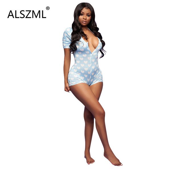 

women's jumpsuits & rompers 2021 women fashion wave point short sleeves deep v neck tight night club party lady overalls, Black;white