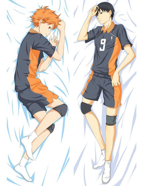 

haikyuu anime characters cool boy tsukishima kei & hinata shouyou pillow cover kageyama tobio body pillowcase akaashi keiji dakimakura part2