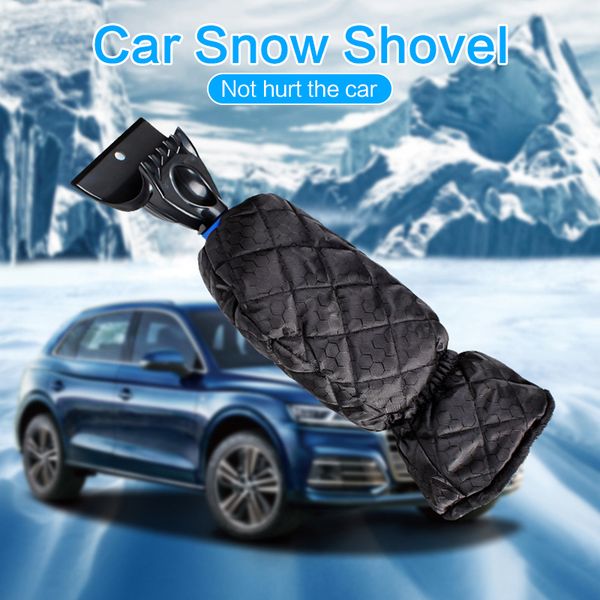 

universal anti-skid snow ice shovel scraper snow removal clean tool car remove kit winter scraping automotive tool warm gloves