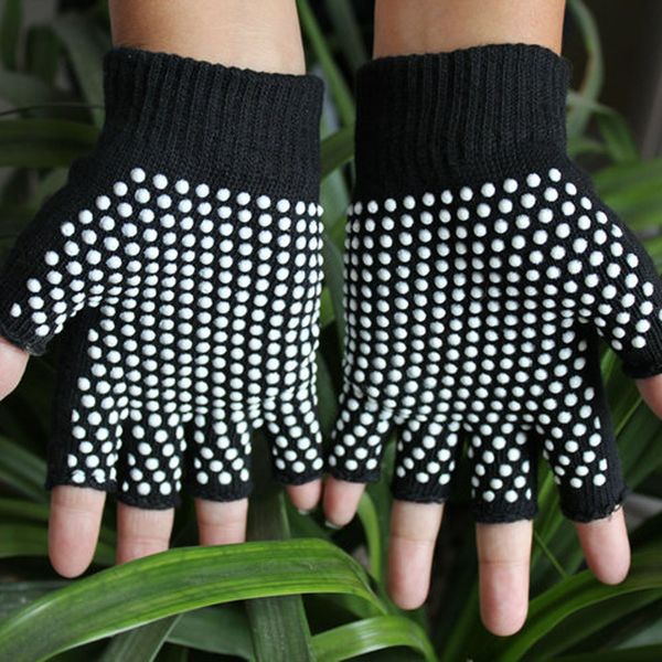 

bubabox new 2018 man women semi finger red black gloves anti slip wearable, Blue;gray