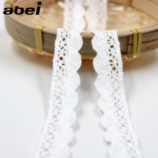 

10yards/lot 1.8cm beige cotton lace ribbon diy patchwork handmade sewing material curtain sofa wedding craft white lace trims, Pink;blue