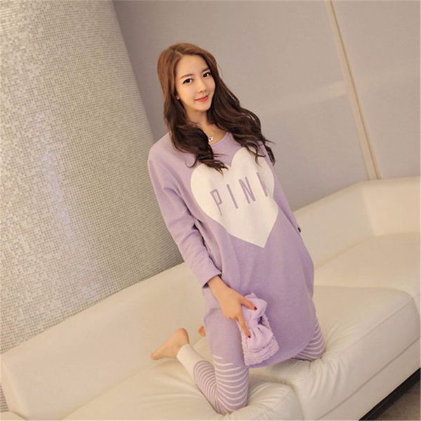 

2019 cute winter women pajamas sets sleep pant autumn cartoon warm modal casual female suit kawaii long sleeve animal sleepwear, Blue;gray